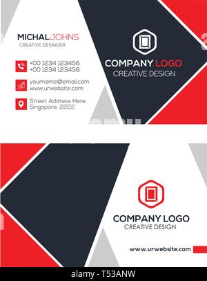 Simple and Clean Modern Business Card Stock Vector