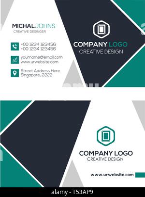 Simple and Clean Modern Business Card Stock Vector
