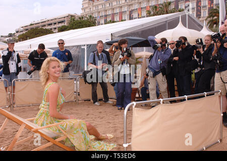 CANNES, FRANCE. May 16, 2005: Australian model/actress KRISTY HINZE at the 58th Annual Film Festival de Cannes to promote her movie The Extra. © 2005 Paul Smith / Featureflash Stock Photo