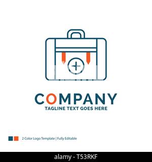 Company Name Logo Design For bag, camping, health, hiking, luggage. Blue  and red Brand Name Design with place for Tagline. Abstract Creative Logo  temp Stock Vector Image & Art - Alamy