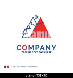 Company Name Logo Design For bag, camping, health, hiking, luggage. Blue  and red Brand Name Design with place for Tagline. Abstract Creative Logo  temp Stock Vector Image & Art - Alamy