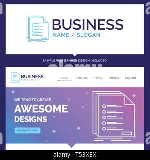 Blue Logo Design For Check Filing List Listing Registration