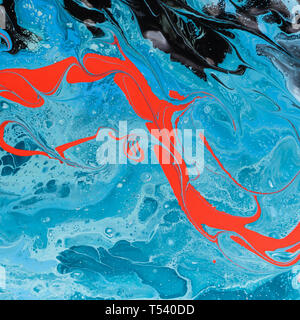 Blue and red abstract waves background. Abstract decor concept Stock Photo