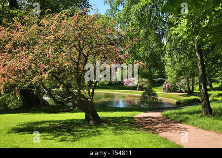 Slottsparken - Palace Park in Oslo. Norway Stock Photo