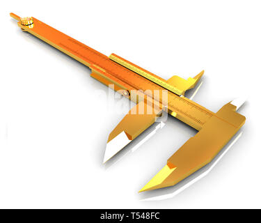 Vernier caliper on a white background Stock Photo