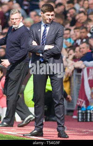 Rangers manager Steven Gerrard during the Scottish Premiership match at ...