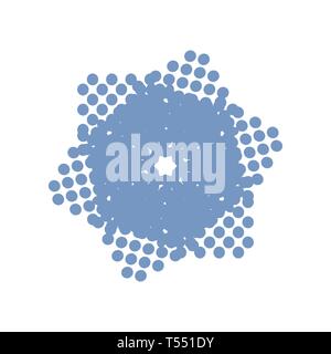 Grunge Isolated Snowflake Stock Vector
