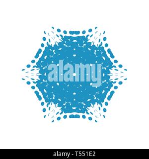 Grunge Isolated Snowflake Stock Vector