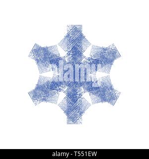 Distress Isolated Snowflake Stock Vector