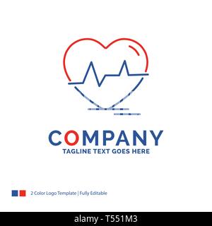 Company Name Logo Design For Ecg Heart Heartbeat Pulse Beat