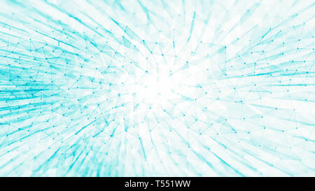 Modern triangles connection technology background. 3d rendering Stock Photo
