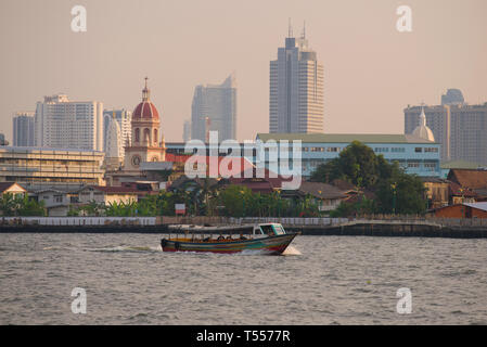 Evening on the Chao Phraya River. Bangkok, Thailand Stock Photo