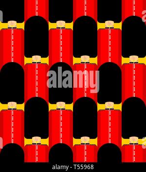 British guardsman pattern seamless. London Queens guard ornament. English military in beefeater background. Stock Vector