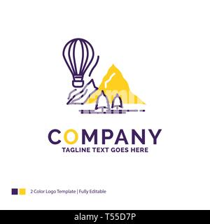 Company Name Logo Design For bag, camping, zipper, hiking, luggage. Blue  and red Brand Name Design with place for Tagline. Abstract Creative Logo  temp Stock Vector Image & Art - Alamy