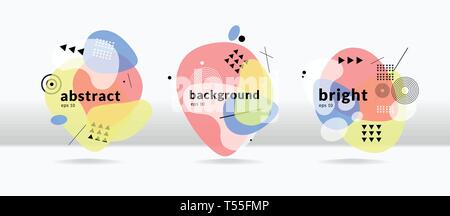 Abstract colorful fluid concept isolated vector backgrounds Stock Vector