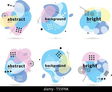 Abstract colorful fluid concept isolated vector backgrounds Stock Vector