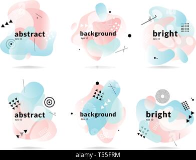Abstract colorful fluid concept isolated vector backgrounds Stock Vector
