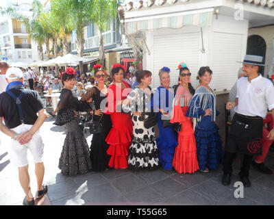 Spanish dresses in El Rocío, size 36 in blue - El Rocio