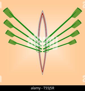 Rowing club logo Stock Vector