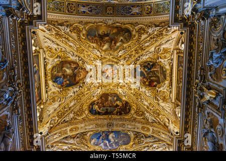 Bergamo, Italy - October 18, 2018: Interior of Basilica of Santa Maria Maggiore Stock Photo