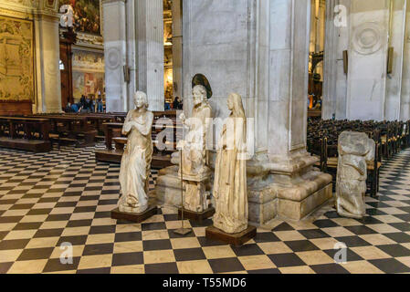 Bergamo, Italy - October 18, 2018: Interior of Basilica of Santa Maria Maggiore Stock Photo