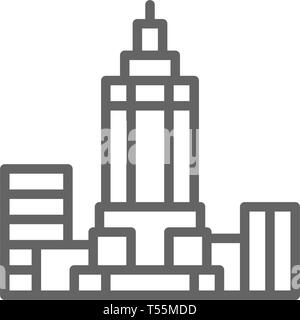 Empire state building Simple vector icon. Illustration symbol design ...