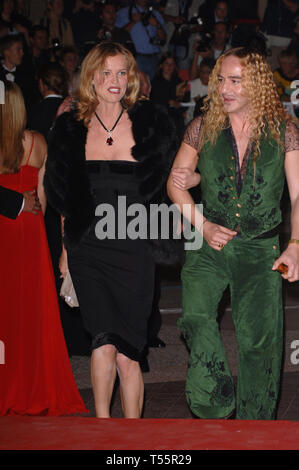 CANNES, FRANCE. May 18, 2005: Model EVA HERZIGOVA & designer JOHN GALLIANO at the gala screening of Sin City at the 58th Annual Film Festival de Cannes. © 2005 Paul Smith / Featureflash Stock Photo