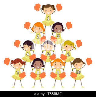 male cheer stunt clipart