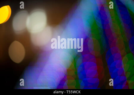Multi-colored spots and strips of bokeh Stock Photo