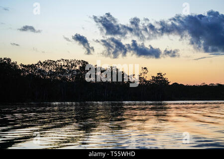Sunset over Clavero Lake Stock Photo