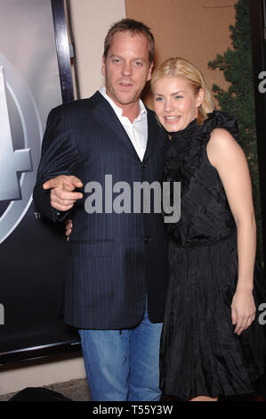 LOS ANGELES, CA. January 07, 2006: Actor KIEFER SUTHERLAND with actress ELISHA CUTHBERT at the 100th episode & 5th season premiere party for their TV series '24'. © 2005 Paul Smith / Featureflash Stock Photo