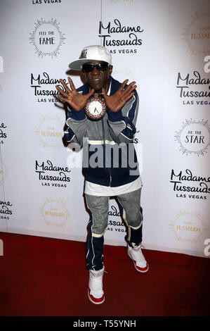 Rapper and TV Personality Flavor Flav Hosts New '90s Room Launch Celebrating 20 Years In Las Vegas at Madame Tussauds Las Vegas  Featuring: Flavor Flav Where: Las Vegas, Nevada, United States When: 20 Mar 2019 Credit: DJDM/WENN.com Stock Photo