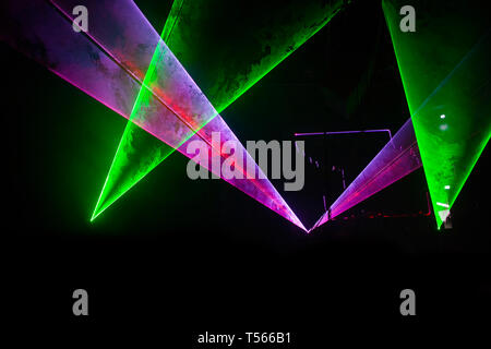 futuristic lights. Cyberpunk, Abstract lasers, Hi tech retro background ...