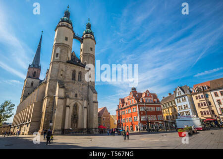 The church in Halle Saale Germany Stock Photo