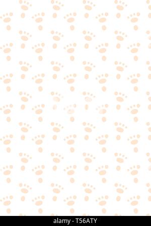 Rabbit footprint vector pattern Stock Vector
