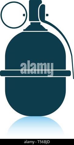 Attack grenade icon. Shadow reflection design. Vector illustration. Stock Vector