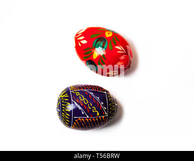 ester eggs in isolated on white background Stock Photo