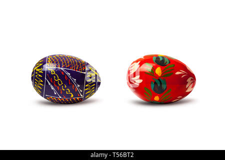ester eggs in isolated on white background Stock Photo
