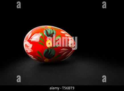 ester eggs in isolated on black background Stock Photo