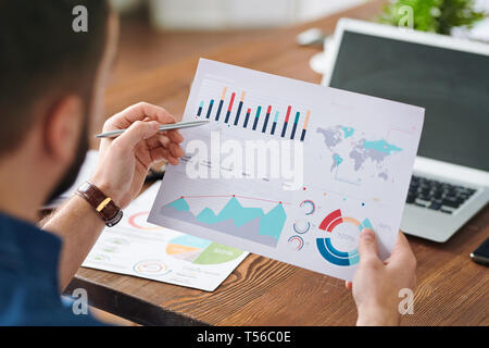 Analyzing chart Stock Photo