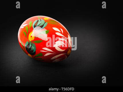 ester eggs in isolated on black background Stock Photo