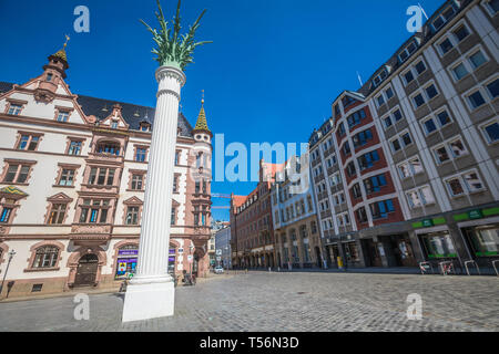 Old city center in Leipzig Germany Stock Photo
