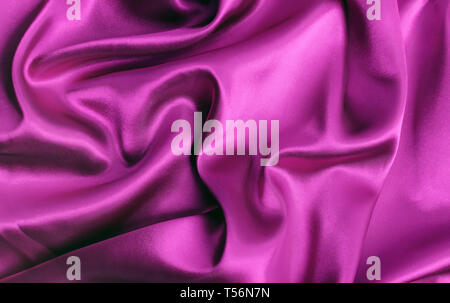 Smooth elegant pink fabric silk or satin luxury cloth texture can use as abstract background Stock Photo