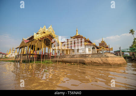 Water Inle Temple In The Water, Inle Lake, My Stock Photo - Alamy