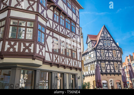 Old Traditional houses in Leipzig Stock Photo