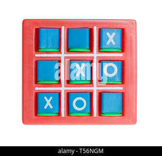 Play tic tac toe isolated on white background Stock Photo