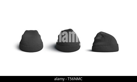 Download Black knitted head cap isolated Stock Photo: 78235248 - Alamy