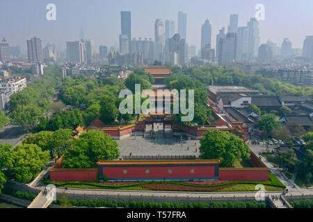 Nanjing. 17th Apr, 2019. Aerial photo taken on April 17, 2019 shows the view of Chaotian Palace in Nanjing, capital of east China's Jiangsu Province. Credit: Li Bo/Xinhua/Alamy Live News Stock Photo