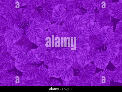purple leaf pattern. abstract seamless texture with leaves Stock Vector
