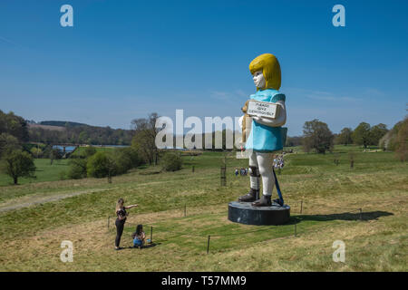 Yorkshire Sculpture Park - Damien Hirst 'Charity'. April 2019 Stock Photo